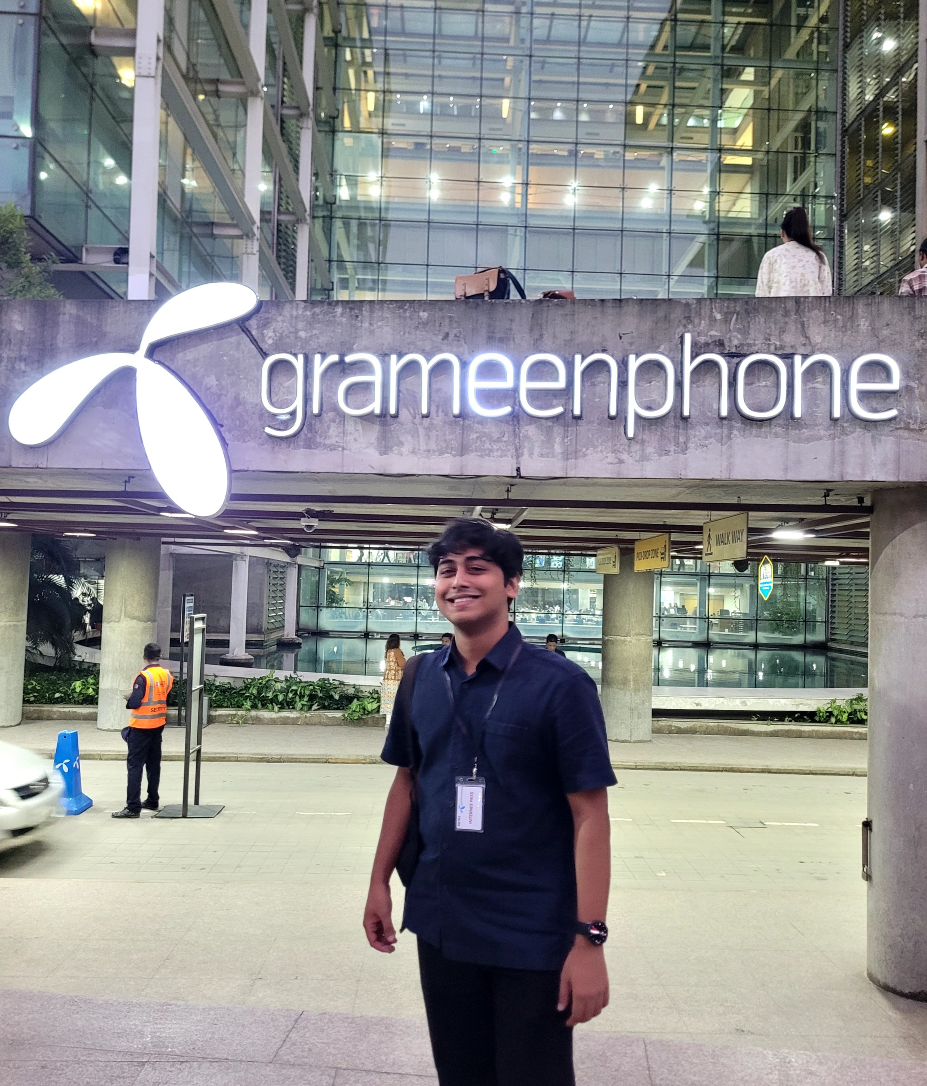 Grameenphone headquarters exterior with brand signage